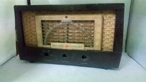 昭和時代/古い木製箱ナショナルスーパー真空管ラジオBX-730/ジャンク