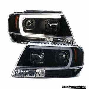 右ハンドル、日本光軸仕様 クライスラーグランドチェロキー用LEDヘッドライト1999-2004SNV2 LED Head Light For Chrysler Grand Cherokee