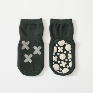 ☆ ダークグリーン ☆ Sサイズ（0～1才推薦） ☆ キッズ ソックス sesocks03 ベビー 靴下 セット 滑り止め ソックス キッズ くつ下