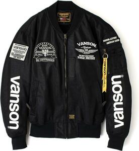 バンソン(Vanson)メッシュMA-1ジャケット メンズ ブラック サイズXL