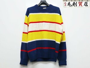 グッチ GUCCI Striped Wool Knit Sweater ストライプ ウール ニット セーター 729528 サイズＭ 美品 ウール トップス