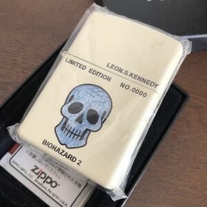 希少品 zippo バイオハザード レオン NO.0000 レアカラー 白 マットホワイト 未使用 LEON ゾンビ R.P.D. サンプルカラー CAPCOM