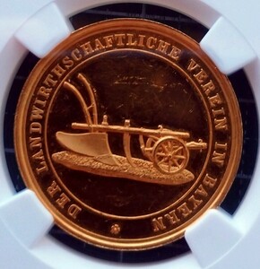 世界最高鑑定・世界唯一品　ドイツ　バイエルン　５ダカット金貨／金メダル　ＭＳ６２（ＮＧＣ）