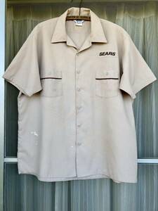 70s 80s ヴィンテージ USA製 SEARS シアーズ 半袖 ワークシャツ ストアブランド ストアユニフォーム / ビッグマック JC PENNY