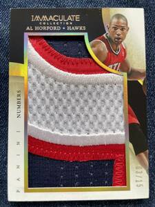 PANINI★2013-14 IMMACULATE COLLECTION★Al Horford★NUMBERS★デカパッチ Patch /15