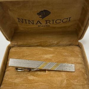 【used】NINA RICCI ニナリッチ シルバー×ゴールド タイピン ケース付き メンズスーツ小物 変色あり