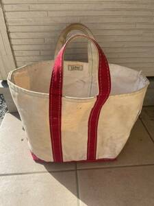 LLBean BOAT AND TOTE トートバッグ　赤 80年代 2トーンタグ vintage