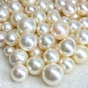 大量!!●本真珠おまとめ●A 100g/500ct 約7.0-8.5mm珠 ルース 裸石 宝石 ジュエリー jewelry Pearl パール ②