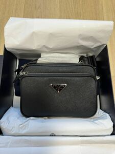 【新品未使用】PRADA/サフィアーノレザーショルダーバッグ