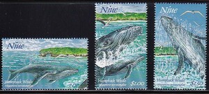 13 ニウエ【未使用】＜「1997 クジラ」 3種完 ＞