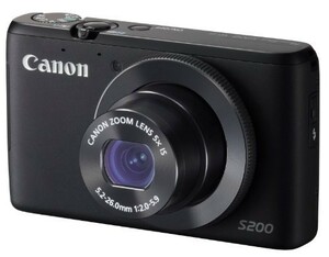Canon デジタルカメラ PowerShot S200(ブラック) F値2.0 広角24mm 光学5倍