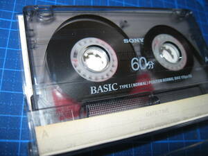 使用済み 中古　 カセットテープ　SONY　BASIC60　Type1　ノーマル　60分 1本 爪あり　No.900268
