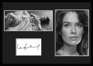 10種類!Lena Headey/リーナ・ヒーディ/レナ/女優/ドラマ/映画/サインプリント&証明書付きフレーム/BW/モノクロ/ディスプレイ(8-3W）