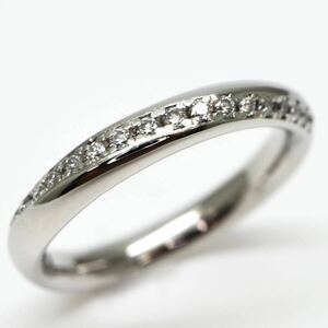 ◆Pt900 天然ダイヤモンドリング◆M 約4.1g 約7号 0.10ct diamond ring指輪 EB3/EB3