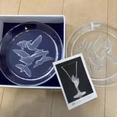 佐々木クリスタル　皿　2枚