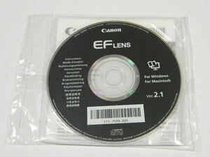 ◎ Canon EF LENS レンズ 取扱説明書 CD Ver. 2.1 Windows および Macintosh Mac用