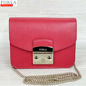 アウトレット！ FURLA フルラ 新品 メトロポリスミニ クロスボディバッグ ショルダーバッグ RUBY レッド レザー BGZ7EP0 鞄