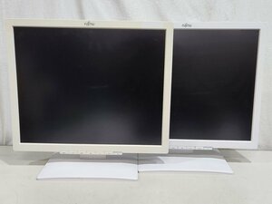 [中古] 富士通 液晶スクエアモニター VL-E19-72 19inch SXGA 1280×1024 IPS ブルーライト低減 VGA/DVI-D 2018年製 2台 表示確認のみ (3)