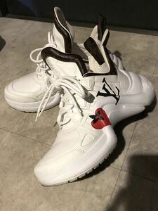 Louis vuitton 正規品　本物　Sneaker LV Archlight Game On 37 アークライト　ゲーム・オン　ハート　スニーカー　白　厚底　ルイヴィトン
