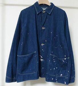 or slow orslow オアスロウ BEAMS BOY 別注 USN カバーオール スペシャル 0 ペンキ デニム ジャケット