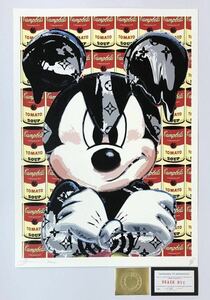 DEATH NYC アートポスター 世界限定100枚 ミッキーマウス Mickey Mouse アンディウォーホル Campbell ポップアート ヴィトン 現代アート 