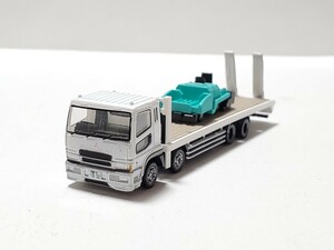 重機運搬車 アスファルトフィニッシャ 三菱ふそう スーパーグレート 品番 131 トラコレ トラックコレクション 第12弾 トミーテック TOMYTEC