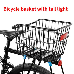 自転車の後部バスケット 折りたたみ式の自転車のバスケット サイクリングアクセサリー 自転車かご