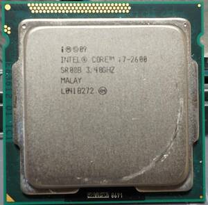 【動作確認済】Intel Core i7 2600 LGA1155 CPU本体のみ