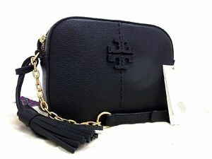 1円 ■新品■未使用■ TORY BURCH トリーバーチ マックグロー レザー クロスボディ ショルダーバッグ レディース ブラック系 AR1270