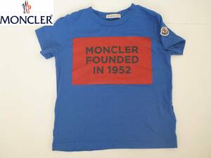 美品 MONCLER モンクレール ★キッズ　青　ブルー　半袖Tシャツ　滑らかな上質素材　モンクレールジャパン　 5（112㎝）