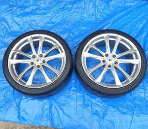 引取可 4本可 PIAA ROZZA 245/35ZR19 19×8.5J タイヤホイール 2本セット 5穴 114.3 +45 レクサス/他 中古 19インチ 直接手渡し 栃木/福島