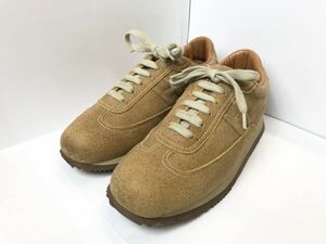 (D) HERMES エルメス クイック レザー スニーカー 37.5 シューズ