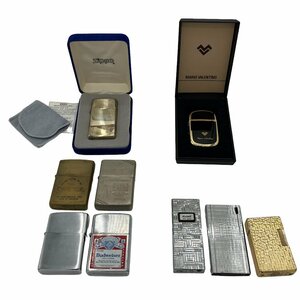 KS USED ガス オイルライター まとめ売り 9点 セット 中古品 タバコ 喫煙 MARIO VALENTINO ZIPPO Wind mill ゴールド シルバー 着火未確認