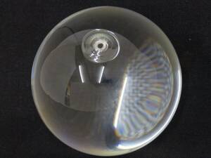 ‡0602 水晶玉 ガラス 欠けあり 詳細不明 直径約10㎝ 重さ約1770g 無色 透明 クリスタルボール クラック入り 中古品
