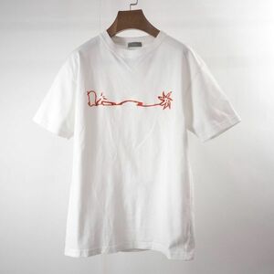 M3-YL045 ディオールオム DIOR HOMME カクタスジャックロゴ刺繍 コットン Tシャツ カットソー ホワイト XS メンズ