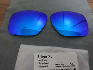 処分価格！★オークリー スリバーXL用 カスタム偏光レンズ　OAKLEY SLIVER XL OO9341 ICE BLUE Color Polarized★ 