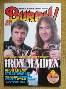 【希少品】BURRN! （2005年9月号　表紙　iron maiden）