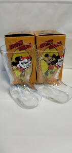キリンレモン　ミッキーマウス　ブーツグラス　2個セット　レア　非売品　レトロ　ディズニー