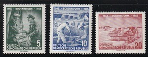 東ドイツ・農地改革１０年＜１９５５年＞（未）３種完