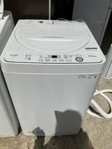 2022年製【引き取りOK！福岡】 シャープ 全自動電気洗濯機 5.5㎏ ES-GE5G-W SHARP