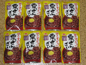 イチビキ　甘さすっきり　栗ぜんざい　8個　北海道十勝産あずき100％　おしるこ　ぜんざい