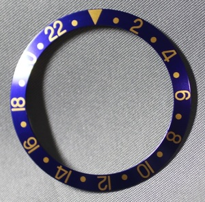 社外品 ROLEX ロレックス　ＧＭＴマスター ベゼル　オイスター　16700 16710用 　青ベゼル 　ゴールド数字 ベゼルディスク　新品 社外品 