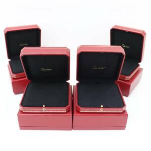 ITNS3DHLLEQO 即決 本物 Cartier カルティエ ジュエリーボックス アクセサリー ネックレス用 BOX ケース 空き箱 付属品 保管 4点