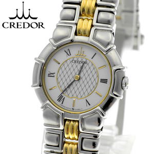 SEIKO セイコー クレドール 5A70-0160 QZ クォーツ レディース腕時計 シルバー×ゴールド【A02433】