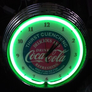 コカコーラ ネオンクロック 掛け時計 COCA COLA NEON CLOCK SINGLE ウォールクロック 壁掛時計 コカコーラ ネオンクロック