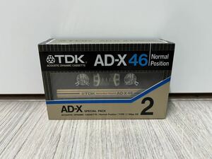 【超希少・未使用・2本組】TDK AD-X 46 ノーマルポジション NORMAL POSITION カセットテープ 日本製