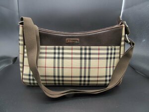 【80】1円～BURBERRY バーバリー ショルダーバッグ ハンドバッグ レザー タータンチェック