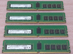 ΦMicron MTA18ASF1G72PZ-2G3B1 4枚セット *PC4-19200/DDR4-2400/PC4-2400T ECC REG/Registered 288Pin DDR4 RDIMM 32GB(8GB x4)