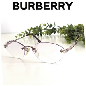 バーバリー BURBERRY 眼鏡 リムレス フチなし オーバル スリム チタン 軽量 メガネ サングラス 高級 めがね アイウェア レディース メンズ