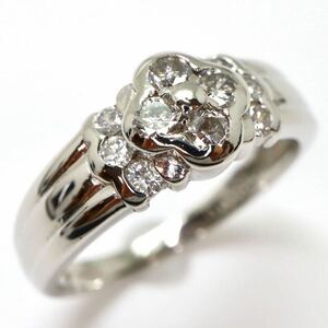 ＊CrescentVert(クレサンベール)Pt900天然ダイヤモンドリング＊m 約5.5g 14.0号 diamond jewelry ring 指輪 EC2/EC5